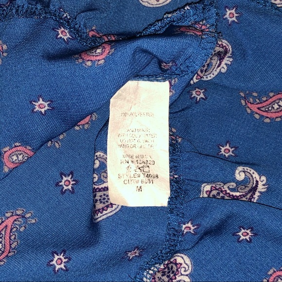 Blue Ruffle Blouse/Top - Picture 3 of 4